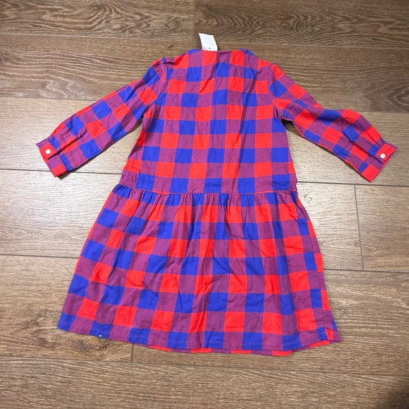 J. Crew Factory Crewcuts Girls Red/Blue Buffalo Plaid Dress, Sz 7, NWT, Holiday - Picture 12 of 12